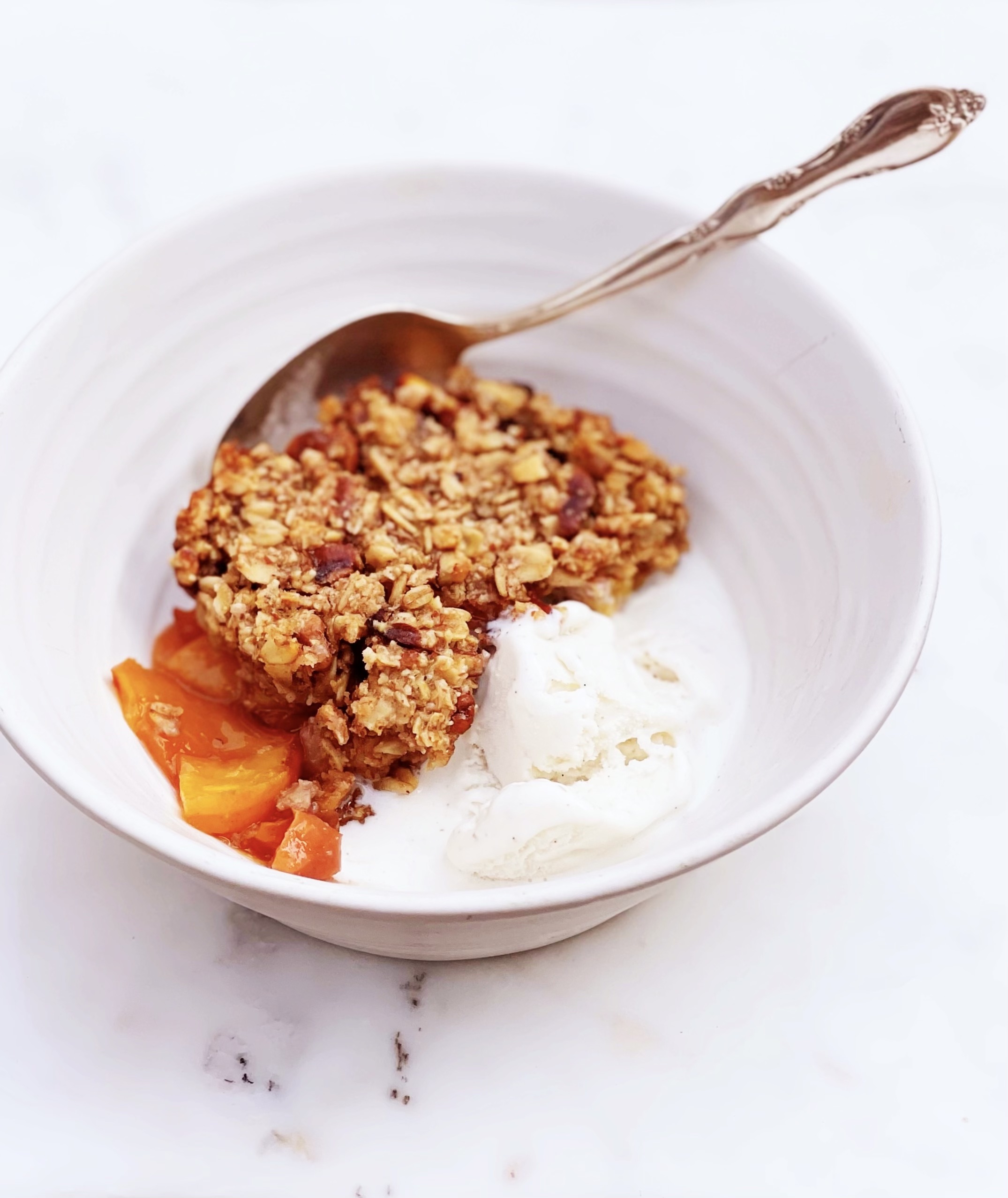 Peach Pecan Oatmeal Cobbler