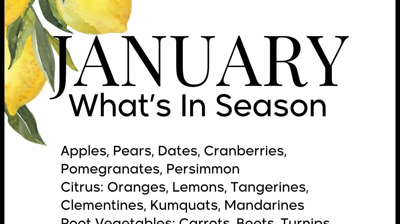 What's In Season: January + 1 More Ayurveda Giveaway