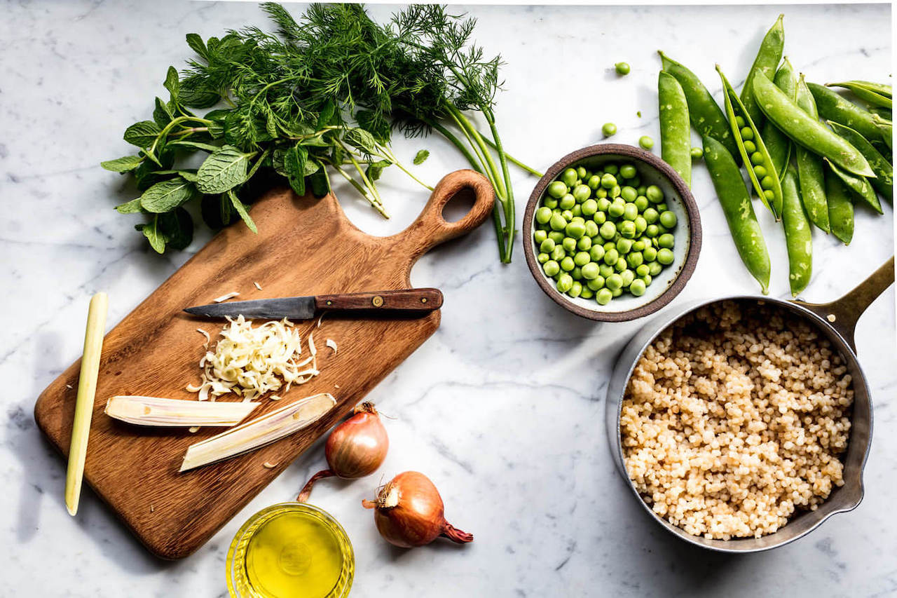 Pearl Barley & Sweet Pea Salad