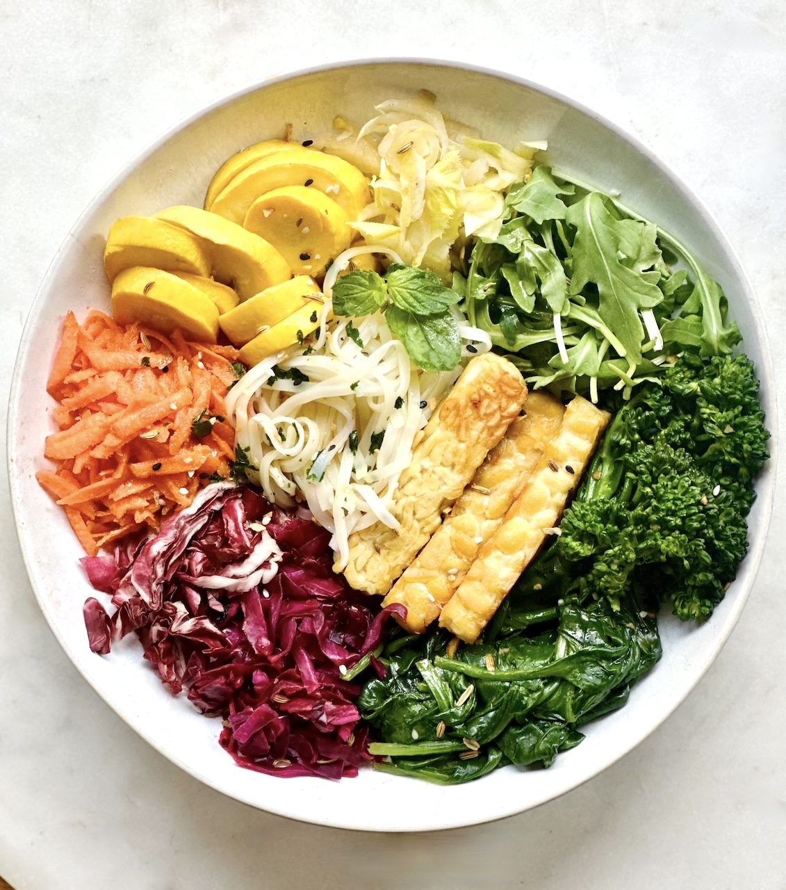 Rice Noodle Rainbow Salad
